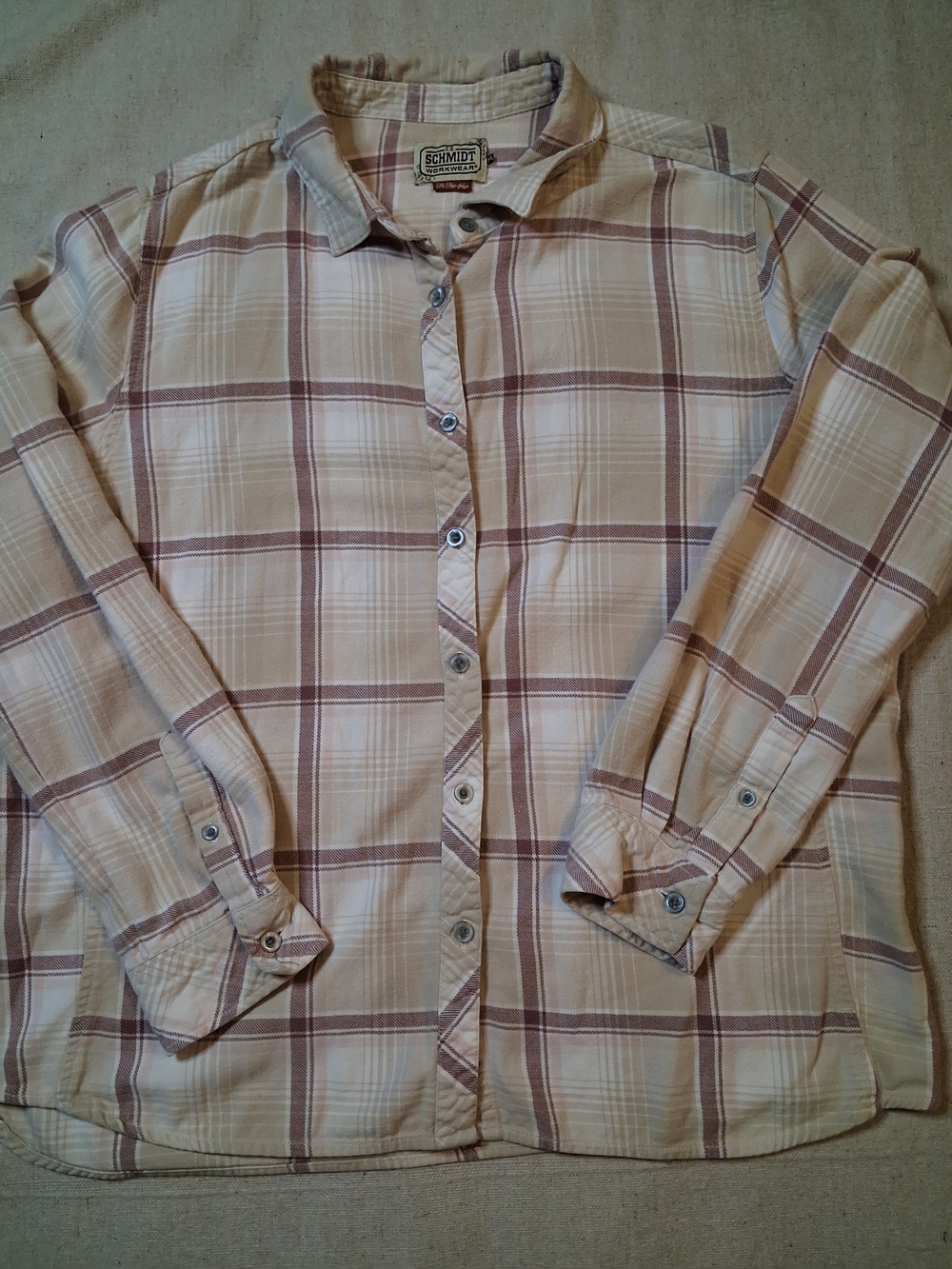Schmidt Fit For Her Plaid Flannel Shirt Women's Size XL